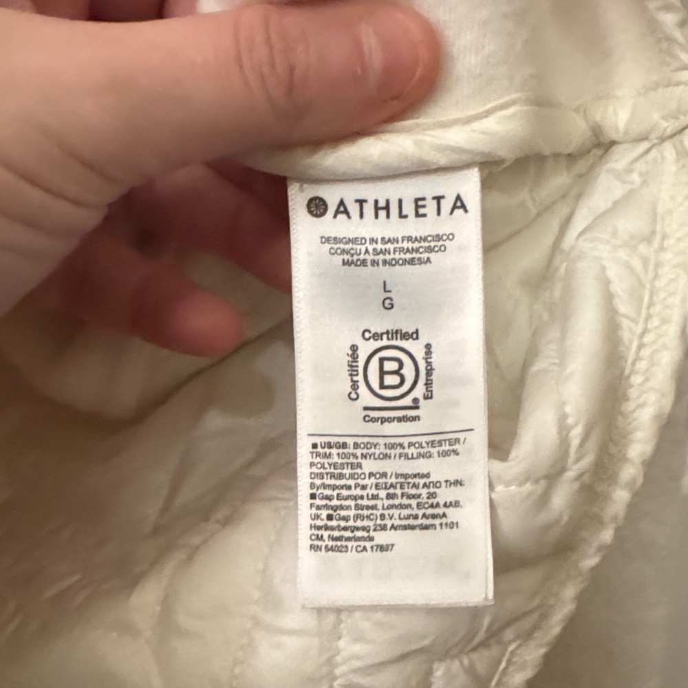 Athleta Cozy Snap Sherpa Sweatshirt Magnolia White Size Large - Picture 9 of 10